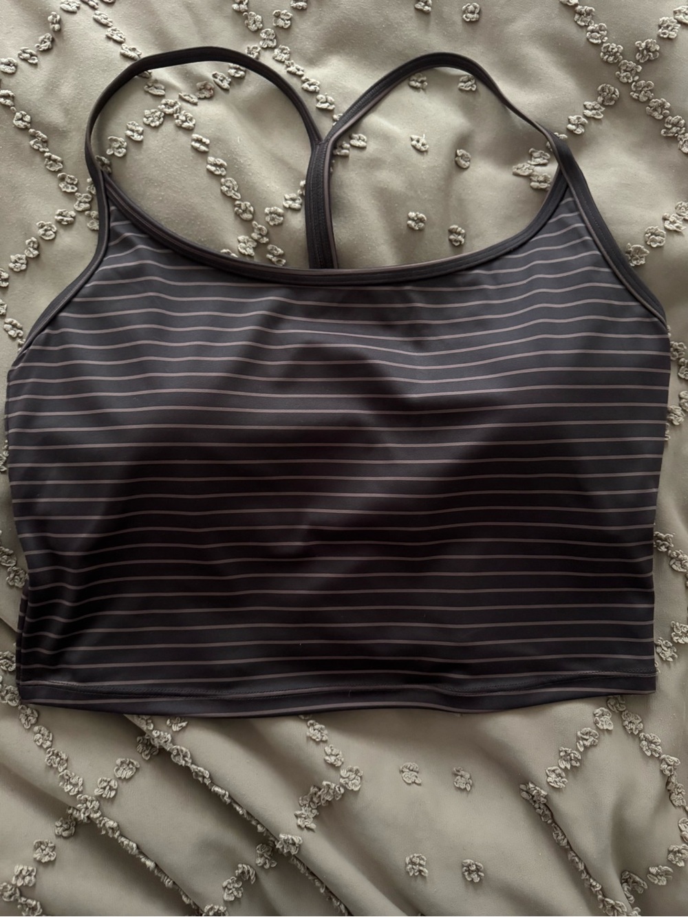 Striped brown Crop Tank Top - Women Intimates & Sleepwear